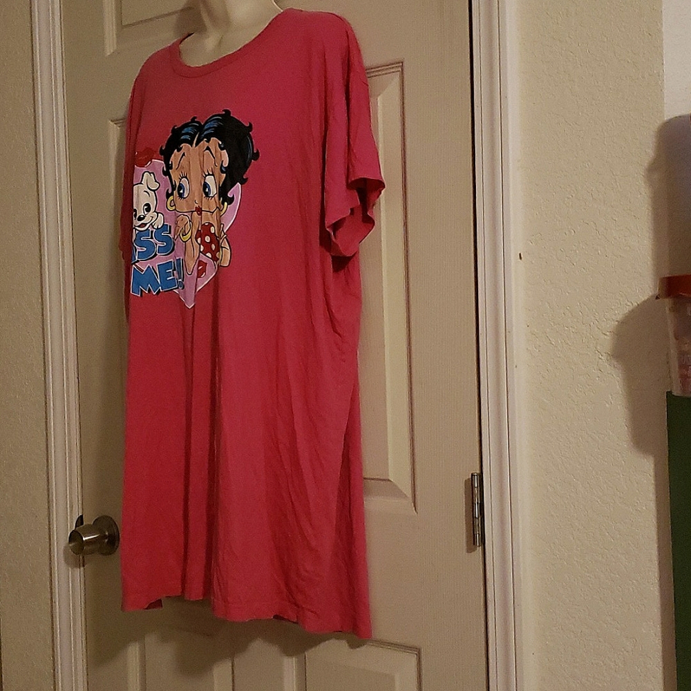 Pink Betty Boop and Puppy Licensed Novelty Women's T-shirt Size 2X Must Bundle 3